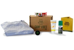 ensemble du contenu de la box camp vibes de septembre