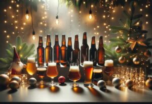 illustration de bières de noel