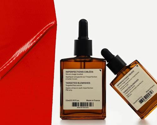 packaging du sérum  imperfections de typology